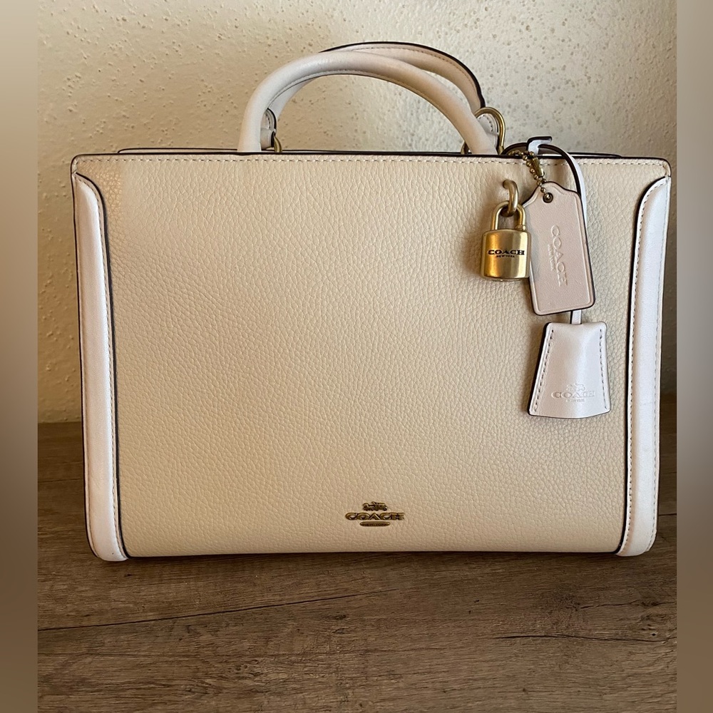 COACH ZOE Carryall - Tan & Cream Colorblock
